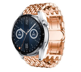 Strap-it Bracelet acier dragon Huawei Watch GT 3 46mm (or rose)