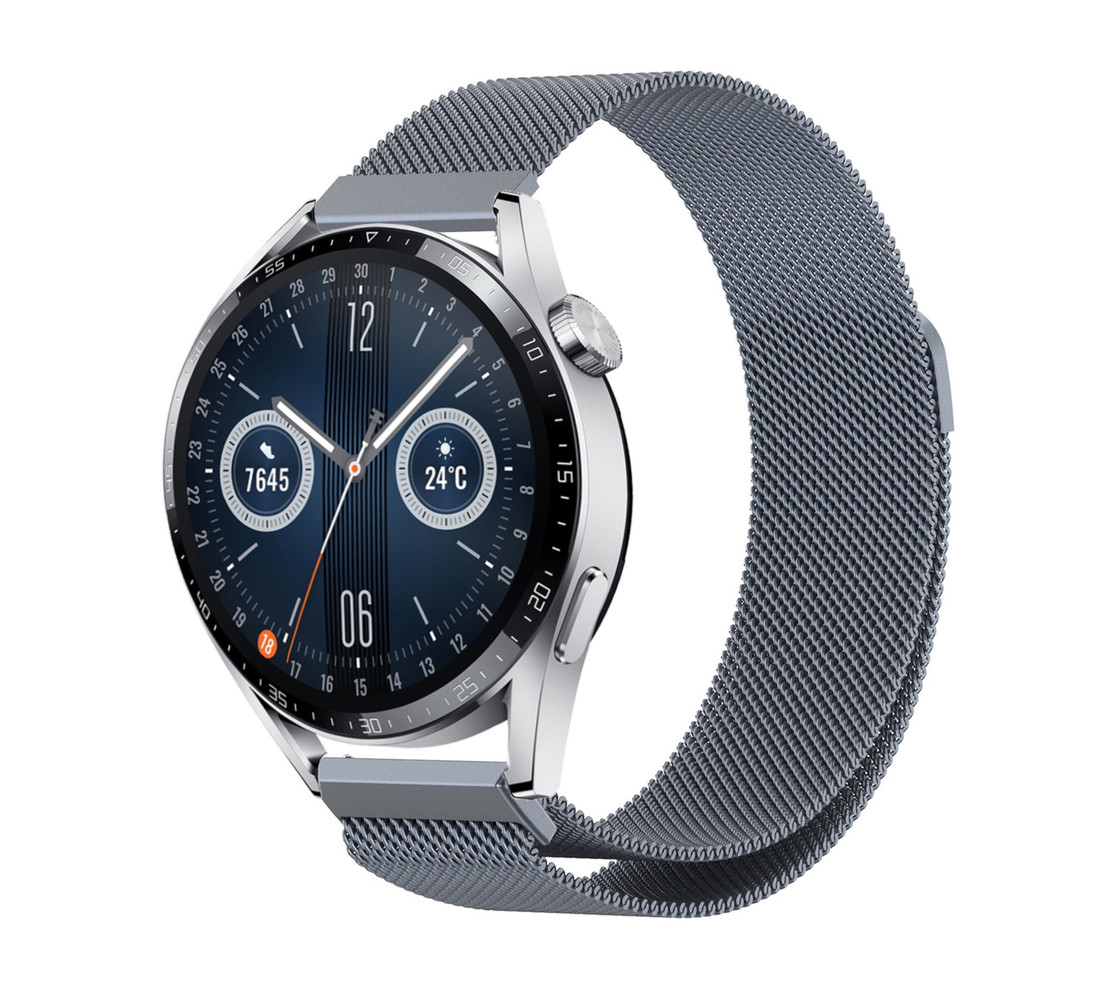Strap-it Strap-it Bracelet Milanais Huawei Watch GT 3 46mm (gris)