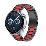 Strap-it Bracelet acier Huawei Watch GT 3 46mm (noir/rouge)