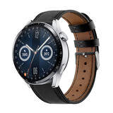 Strap-it Bracelet cuir Huawei Watch GT 3 46mm (noir élégant)