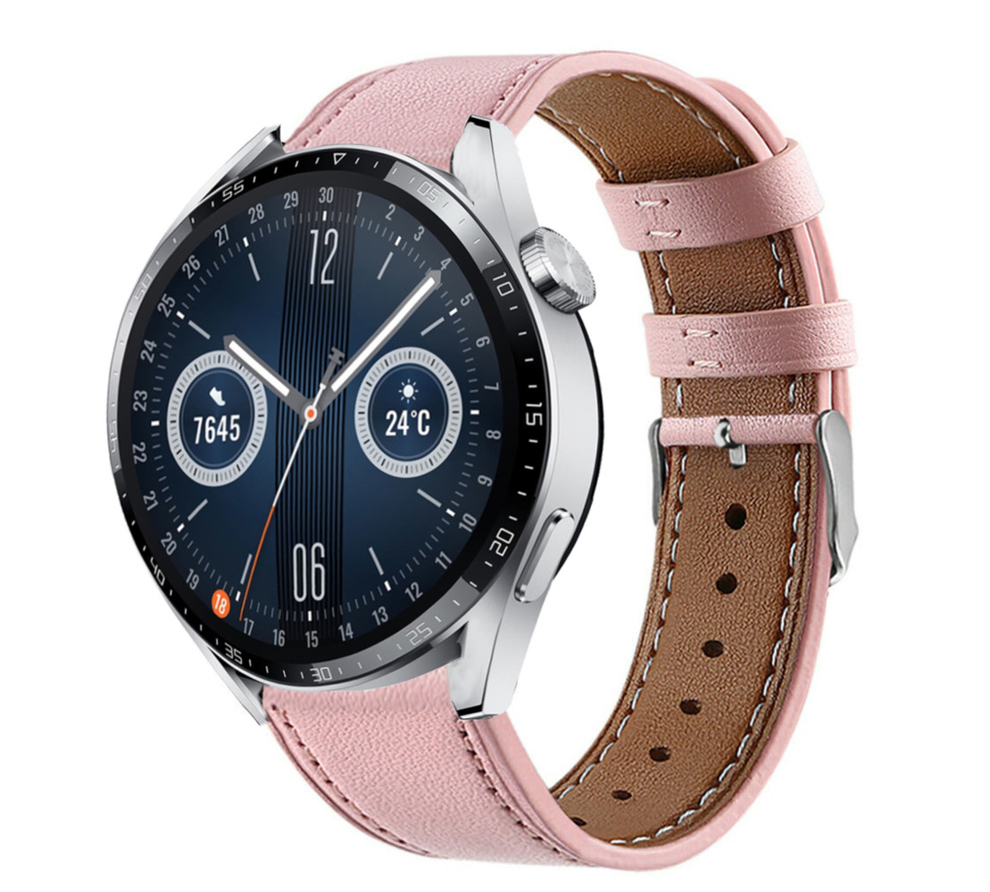 Strap-it Strap-it Bracelet cuir Huawei Watch GT 3 46mm (rose) Strap-it Strap-it Bracelet cuir Huawei Watch GT 3 46mm (rose)