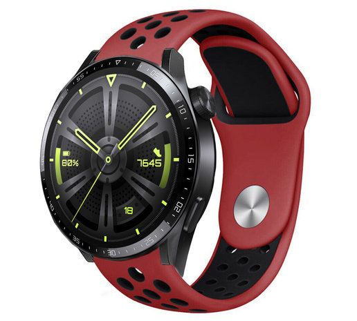 Strap-it Strap-it Bracelet sport Huawei Watch GT 3 46mm (rouge/noir) Strap-it Strap-it Bracelet sport Huawei Watch GT 3 46mm (rouge/noir)