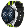 Strap-it Strap-it Bracelet silicone rayé Huawei Watch GT 3 46mm (noir/jaune) Strap-it Strap-it Bracelet silicone rayé Huawei Watch GT 3 46mm (noir/jaune)