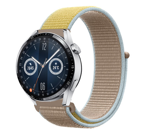 Strap-it Strap-it Bracelet nylon Huawei Watch GT 3 46mm (chameau)
