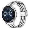 Strap-it Strap-it Bracelet acier inoxydable Huawei Watch GT 3 46mm (argent/noir) Strap-it Strap-it Bracelet acier inoxydable Huawei Watch GT 3 46mm (argent/noir)
