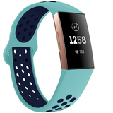 Strap-it Bracelet sport Fitbit Charge 3 (aqua/bleu foncé)