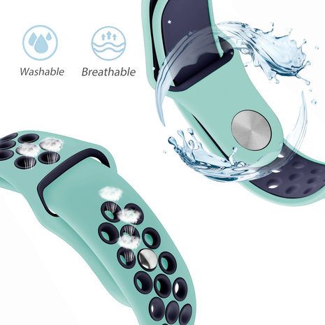 Strap-it Strap-it Bracelet sport Fitbit Charge 3 (aqua/bleu foncé)