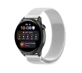 Strap-it Bracelet Milanais Huawei Watch 3 / 3 Pro (argent)