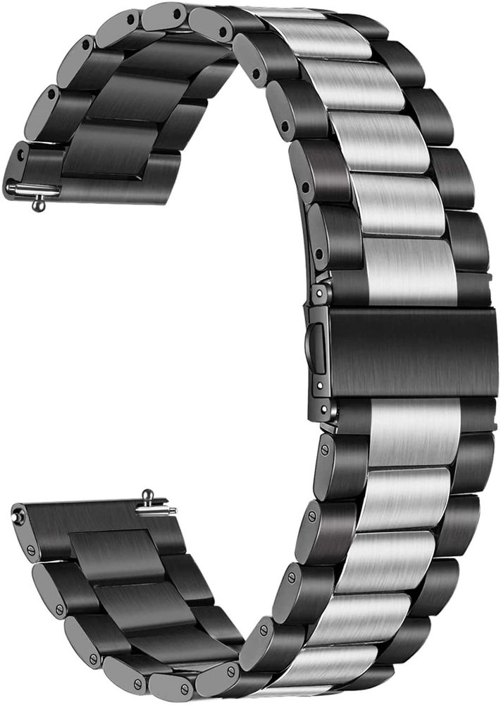 Strap-it Strap-it Bracelet acier Huawei Watch 3 / 3 Pro (noir/argent)