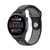 Strap-it Bracelet sport Huawei Watch 3 / 3 Pro (noir/gris) Strap-it Bracelet sport Huawei Watch 3 / 3 Pro (noir/gris)