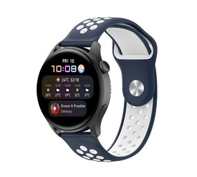 Strap-it Bracelet sport Huawei Watch 3 / 3 Pro (bleu/blanc) Strap-it Bracelet sport Huawei Watch 3 / 3 Pro (bleu/blanc)