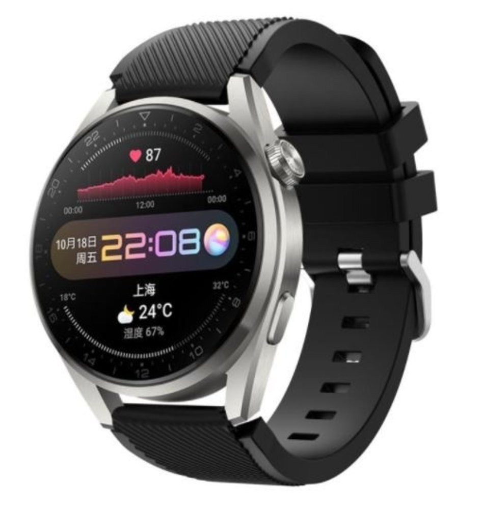 Strap-it Strap-it Bracelet silicone Huawei Watch 3 / 3 Pro (noir)