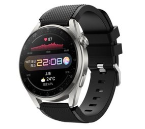 Strap-it Bracelet silicone Huawei Watch 3 / 3 Pro (noir)