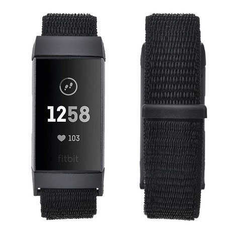 Strap-it Strap-it Bracelet nylon Fitbit Charge 4 (noir)