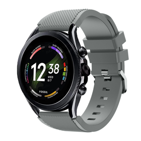Strap-it Strap-it Bracelet silicone Fossil Gen 6 - 44mm  (gris)
