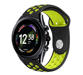 Strap-it Bracelet sport Fossil gen 6 - 44mm (noir/jaune)