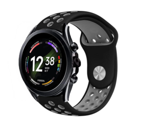 Strap-it Bracelet sport Fossil gen 6 - 44mm (noir/gris)