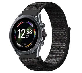 Strap-it Bracelet nylon Fossil Gen 6 - 44mm (noir)