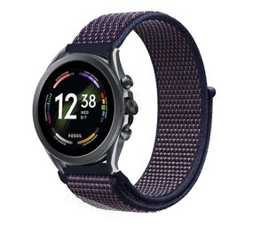 Strap-it Bracelet nylon Fossil Gen 6 - 44mm (violet/bleu)