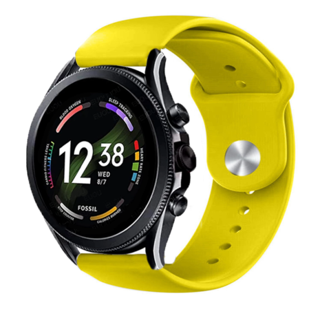 Strap-it Strap-it Bracelet sport Fossil Gen 6 - 44mm (jaune)