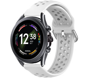 Strap-it Bracelet silicone avec trous Fossil Gen 6 - 44mm (blanc)