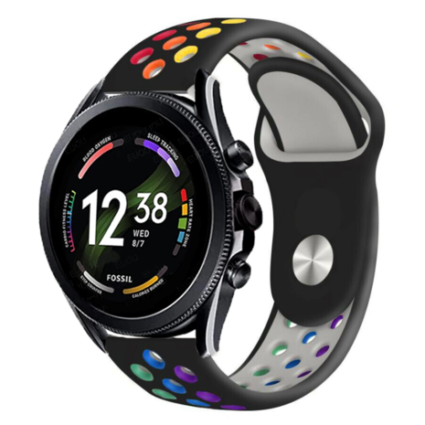 Strap-it Strap-it Bracelet sport Fossil gen 6 - 44mm (noir coloré)