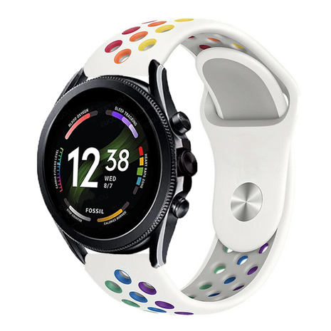 Strap-it Strap-it Bracelet sport Fossil Gen 6 - 44mm (blanc coloré) Strap-it Strap-it Bracelet sport Fossil Gen 6 - 44mm (blanc coloré)