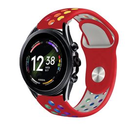 Strap-it Bracelet sport Fossil Gen 6 - 44mm (rouge coloré) Strap-it Bracelet sport Fossil Gen 6 - 44mm (rouge coloré)