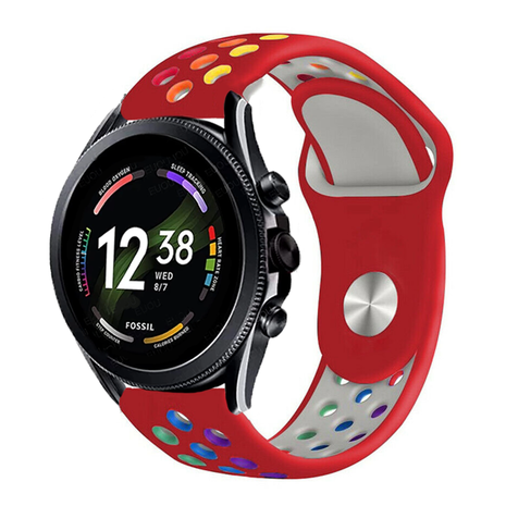 Strap-it Strap-it Bracelet sport Fossil Gen 6 - 44mm (rouge coloré)