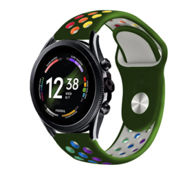 Strap-it Bracelet sport Fossil Gen 6 - 44mm (vert armée colore)