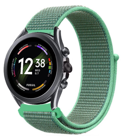 Strap-it Strap-it Bracelet nylon Fossil Gen 6 - 44mm (menthe)
