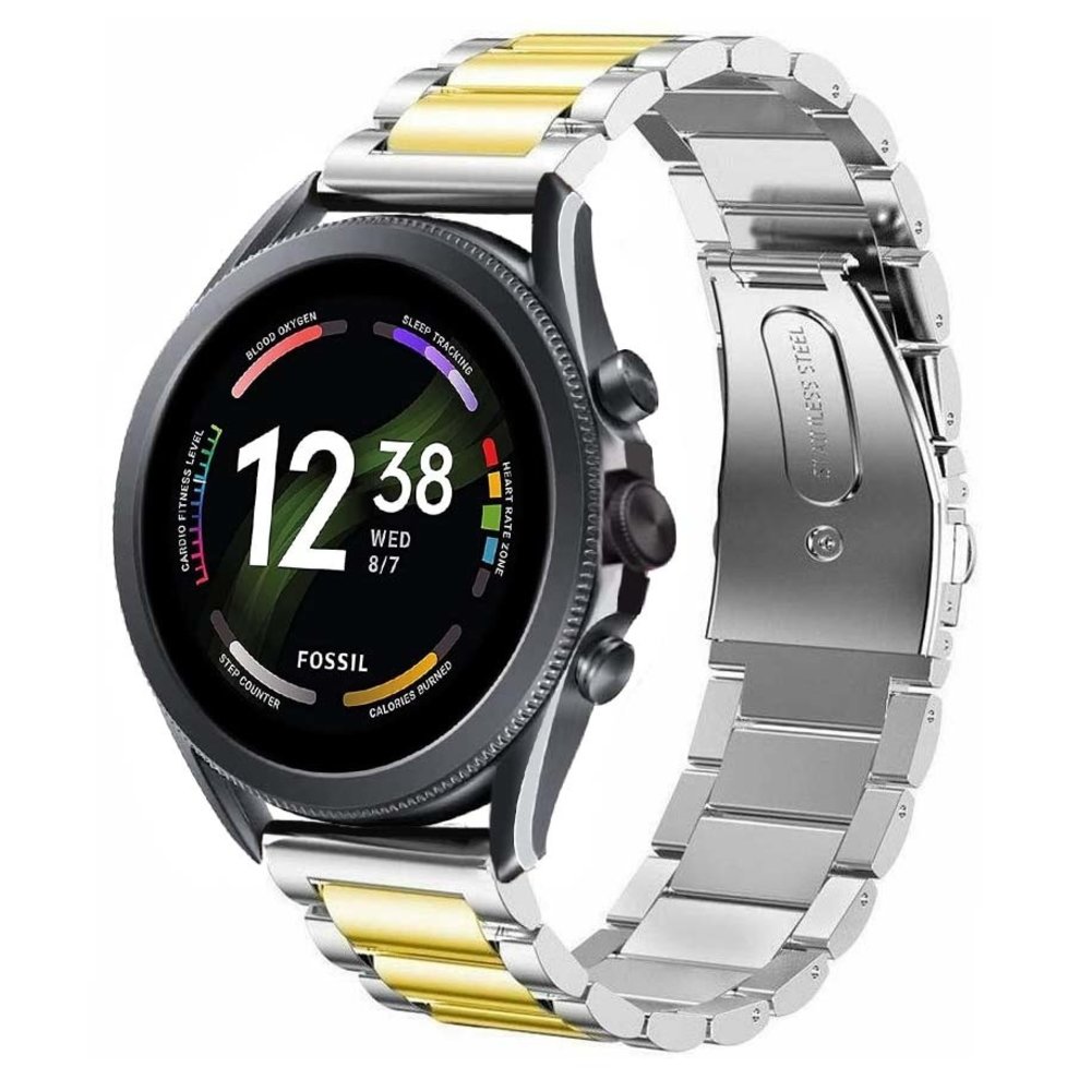 Strap-it Strap-it Bracelet acier Fossil Gen 6 - 44 mm (argent/or) Strap-it Strap-it Bracelet acier Fossil Gen 6 - 44 mm (argent/or)