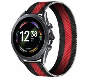 Strap-it Bracelet Milanais Fossil Gen 6 - 44mm (noir/rouge)