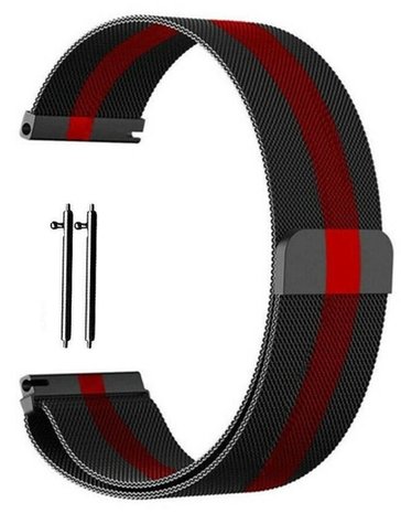 Strap-it Strap-it Bracelet Milanais Fossil Gen 6 - 44mm (noir/rouge)