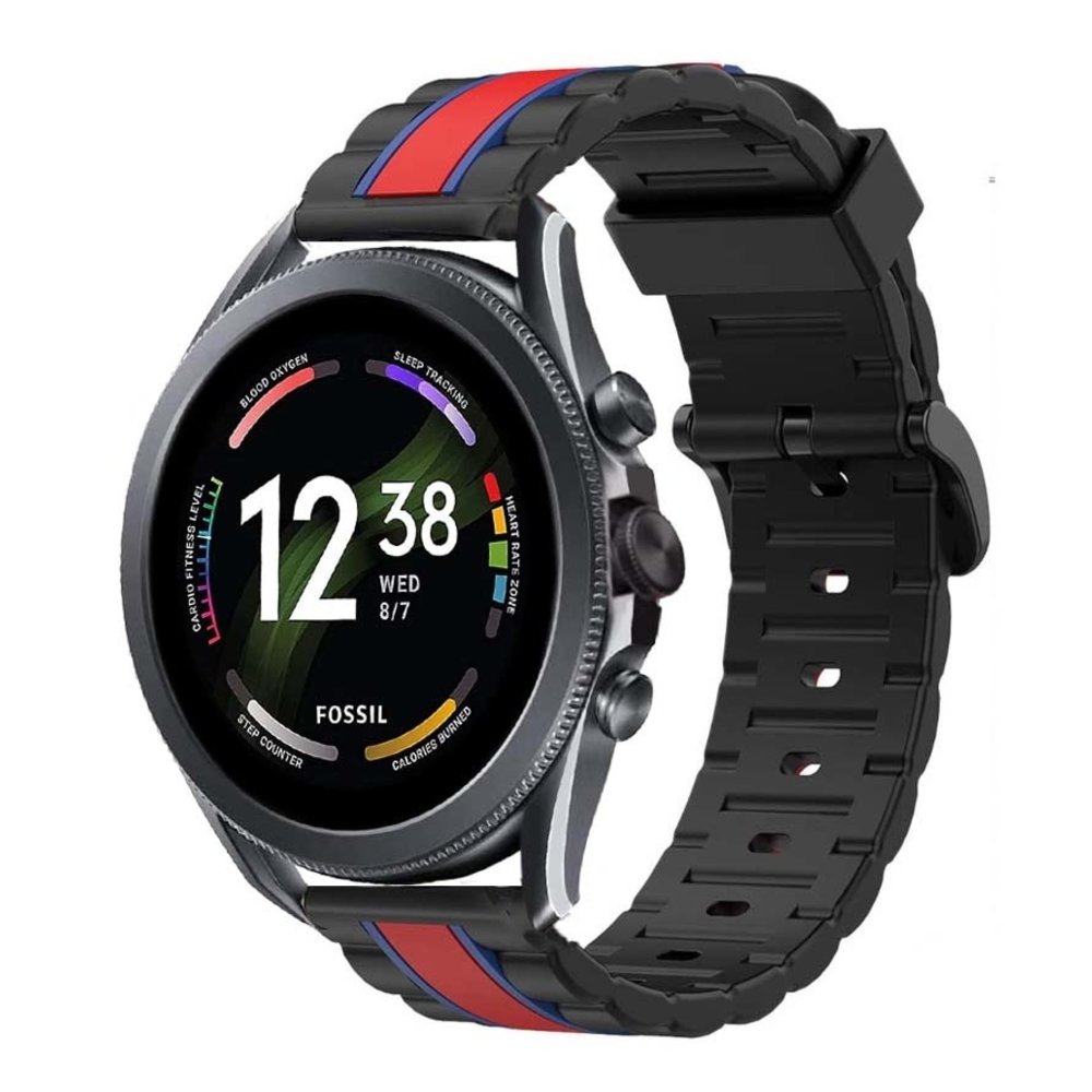 Strap-it Strap-it Bracelet Special Edition Fossil Gen 6 - 44mm (noir/rouge)