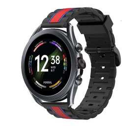Strap-it Bracelet Special Edition Fossil Gen 6 - 44mm (noir/rouge)