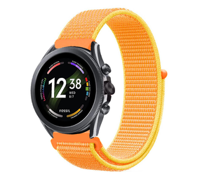 Strap-it Bracelet nylon Fossil Gen 6 - 44mm (orange-jaune)