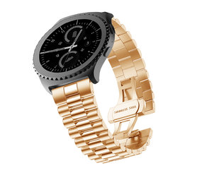 Strap-it Bracelet acier présidentiel Samsung Galaxy Watch 42mm (or rose)