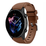 Strap-it Bracelet silicone Amazfit GTR 3 (Pro) (brun café)