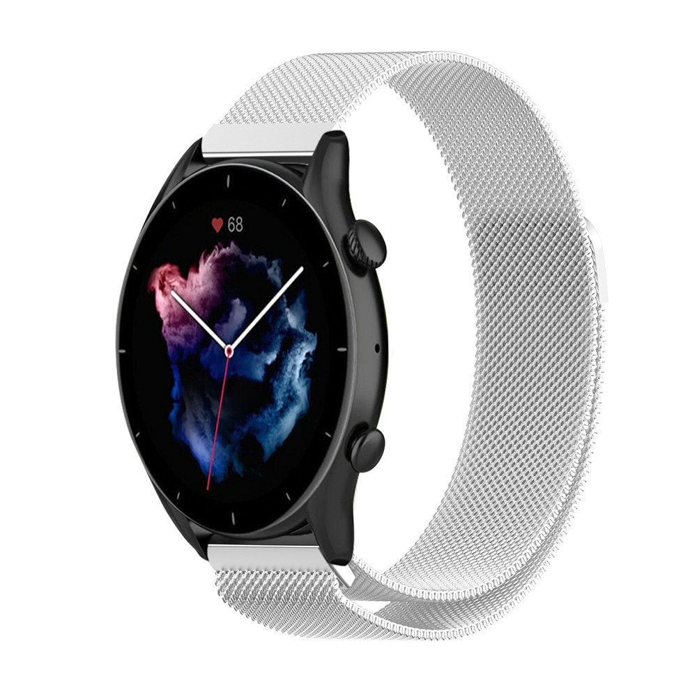 Strap-it Strap-it Bracelet Milanais Amazfit GTR 3 (Pro) (argent) Strap-it Strap-it Bracelet Milanais Amazfit GTR 3 (Pro) (argent)