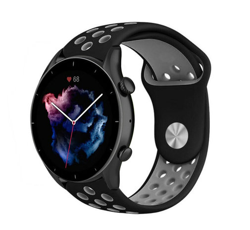 Strap-it Strap-it Bracelet sport Amazfit GTR 3 (Pro) (noir/gris)