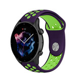 Strap-it Bracelet sport Amazfit GTR 3 (Pro) (violet/vert)