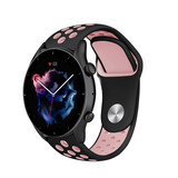 Strap-it Bracelet sport Amazfit GTR 3 (Pro) (noir/rose) Strap-it Bracelet sport Amazfit GTR 3 (Pro) (noir/rose)