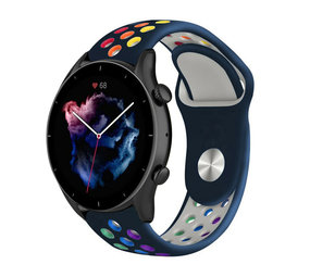 Strap-it Bracelet sport Amazfit GTR 3 (Pro) (bleu foncé coloré) Strap-it Bracelet sport Amazfit GTR 3 (Pro) (bleu foncé coloré)