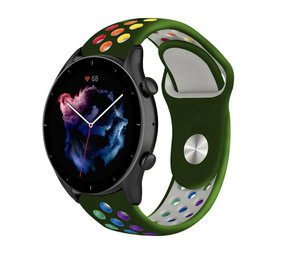 Strap-it Bracelet sport Amazfit GTR 3 (Pro) (vert armée coloré) Strap-it Bracelet sport Amazfit GTR 3 (Pro) (vert armée coloré)