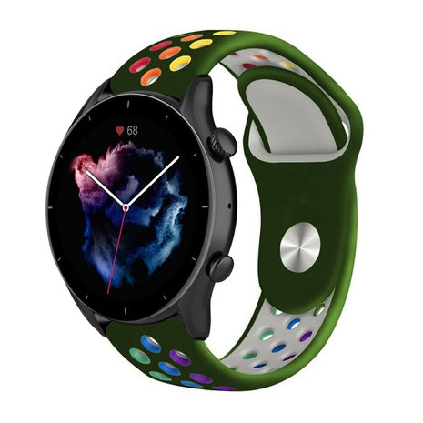 Strap-it Strap-it Bracelet sport Amazfit GTR 3 (Pro) (vert armée coloré)