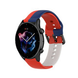 Strap-it Bracelet triple sport Amazfit GTR 3 (Pro) (rouge/blanc/bleu) Strap-it Bracelet triple sport Amazfit GTR 3 (Pro) (rouge/blanc/bleu)