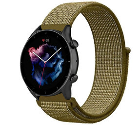 Strap-it Bracelet nylon Amazfit GTR 3 (Pro) (olive)