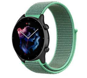 Strap-it Bracelet nylon Amazfit GTR 3 (Pro) (menthe)
