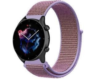 Strap-it Bracelet nylon Amazfit GTR 3 (Pro) (lilas)